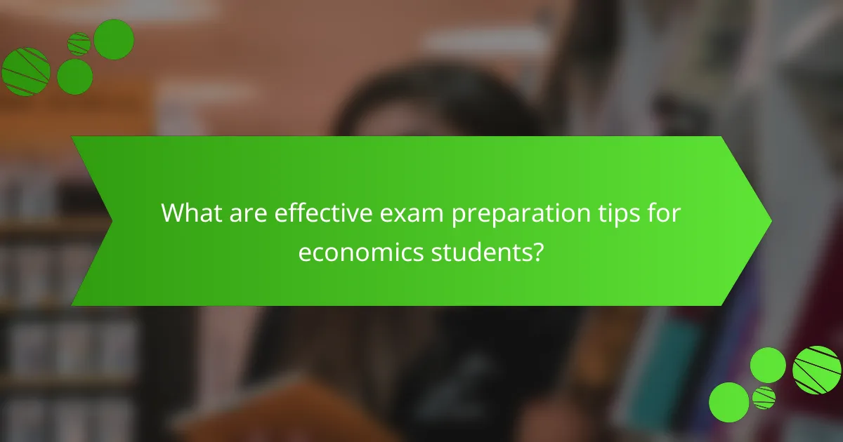 What are effective exam preparation tips for economics students?