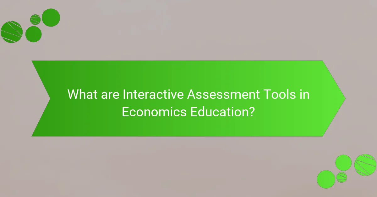 What are Interactive Assessment Tools in Economics Education?