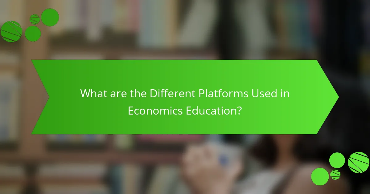 What are the Different Platforms Used in Economics Education?